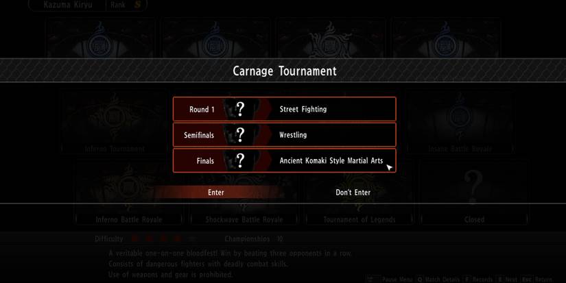 Komaki in Yakuza Kiwami 2 Coliseum.