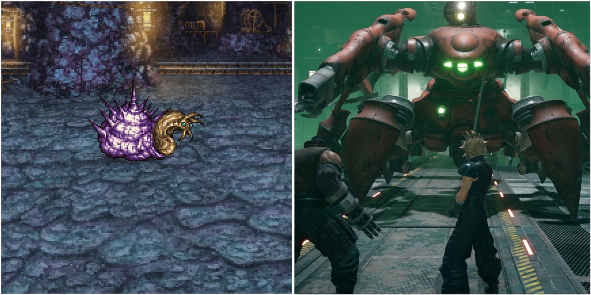 Ymir in Final Fantasy 6 and Fighting Guard Scorpion in Final Fantasy 7 Remake