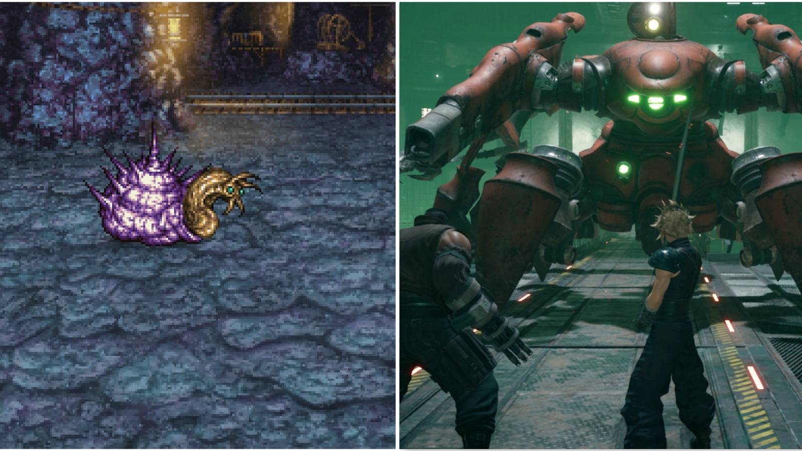 Ymir in Final Fantasy 6 and Fighting Guard Scorpion in Final Fantasy 7 Remake
