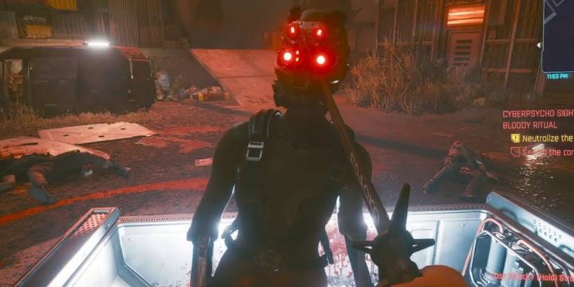 Enemy Cyberpsycho confronting V