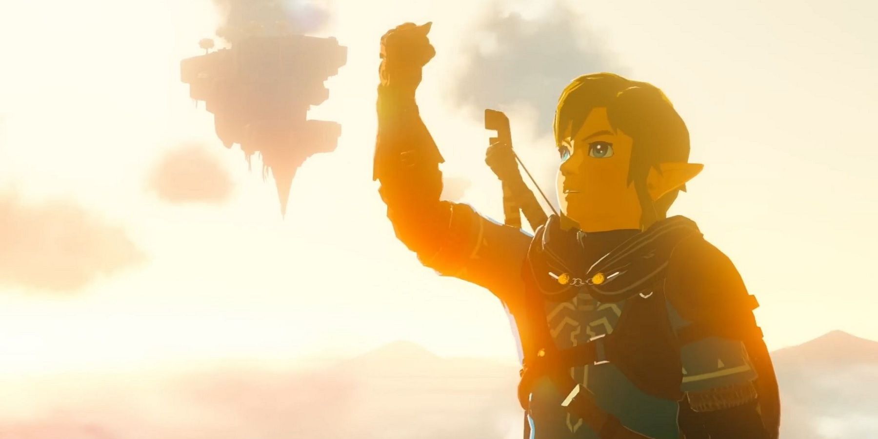 zelda tears of the kingdom link shaking fist