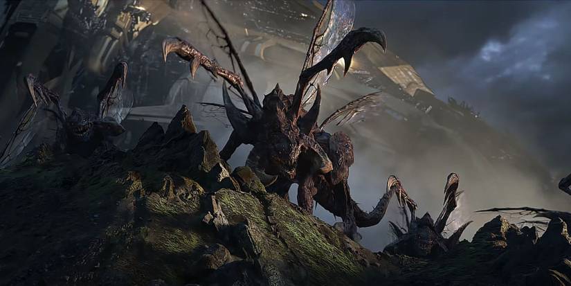 Zerg zerglings on hill