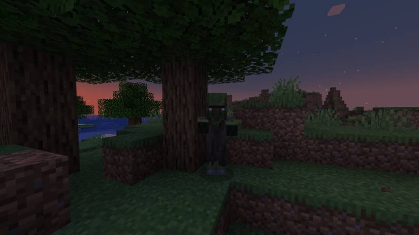 Zombie Villager in sunset