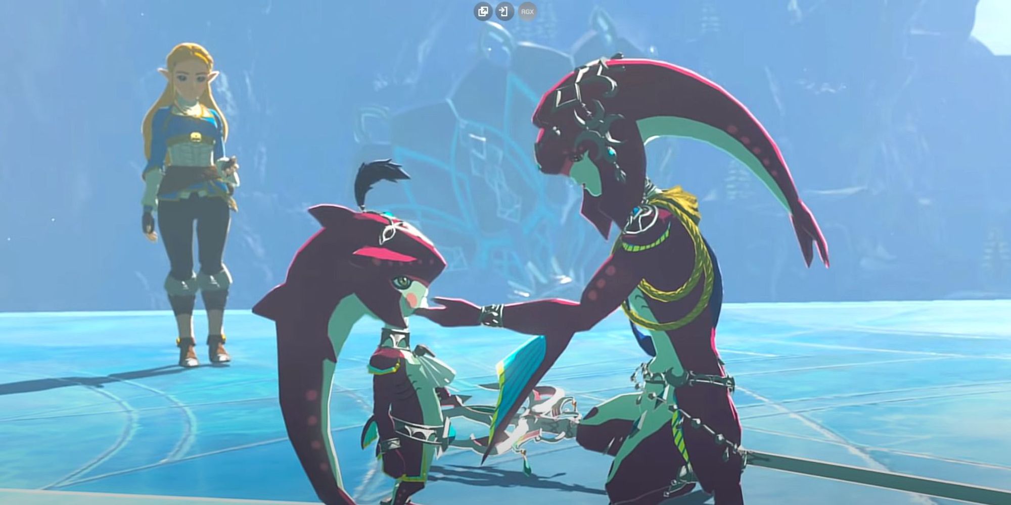 Zora kneeling