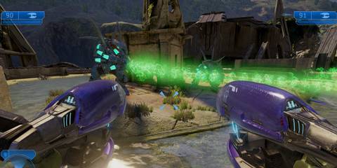 chief shooting enemies in halo 2 