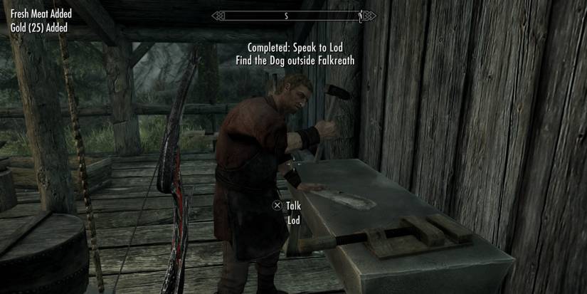 Speaking to Lod in Skyrim