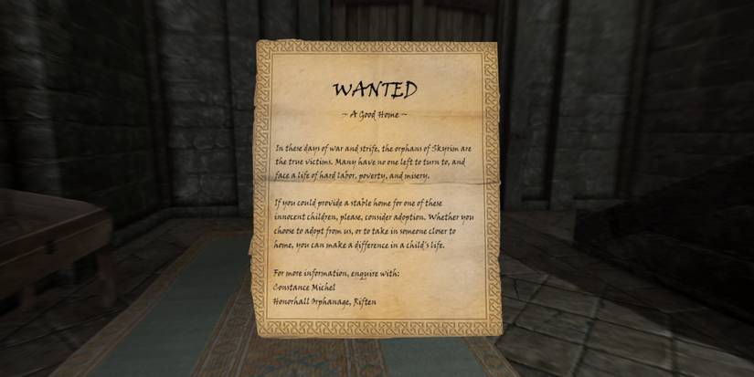 The Consider Adoption letter in Skyrim
