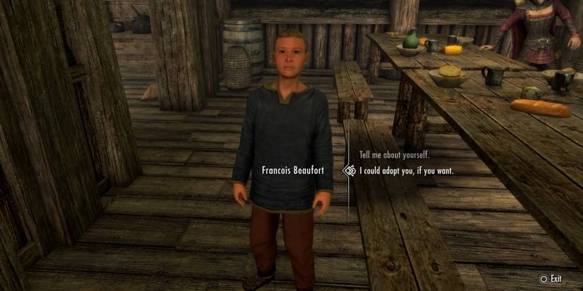 Adopting Francois Beaufort in Skyrim