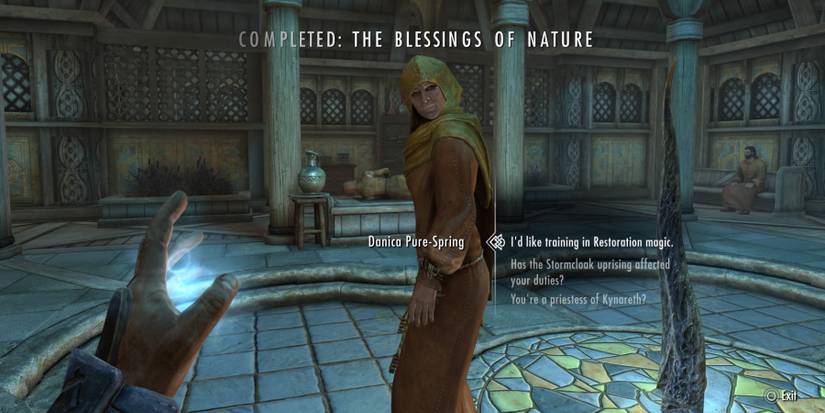 Completing The Blessings of Nature quest in Skyrim