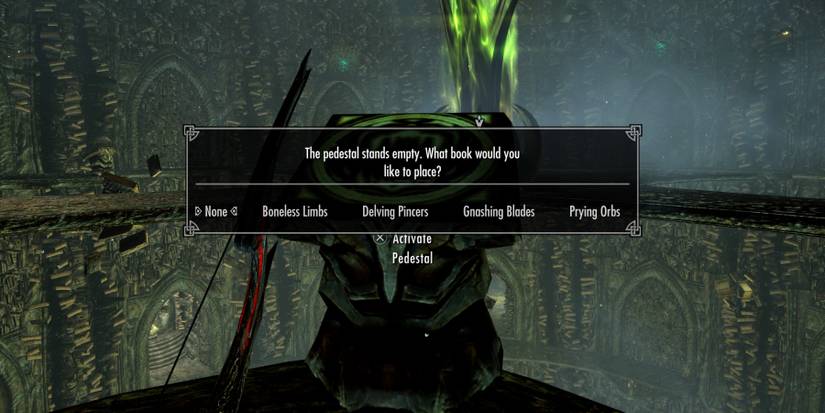 The Apocrypha book puzzle in Skyrim