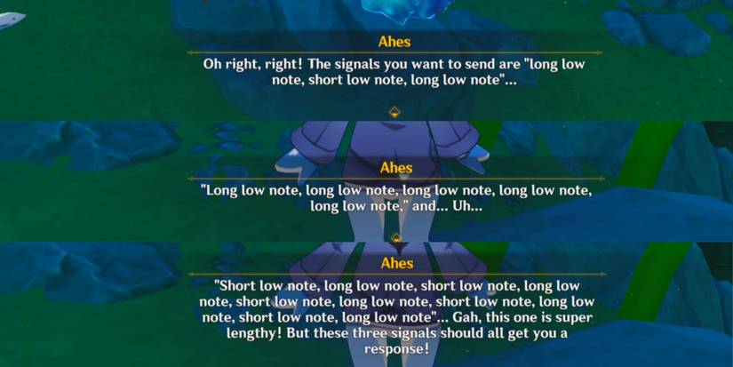 speaking with ahes in genshin impact