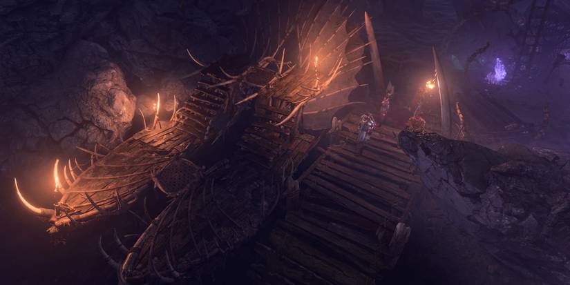 Boat leading to Grymforge in Baldur's Gate 3