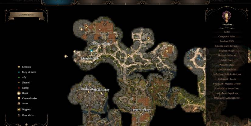 Risen Road map in Baldur's Gate 3