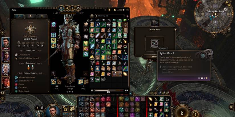 Inserting a mould in the Adamantine Forge in Baldur's Gate 3
