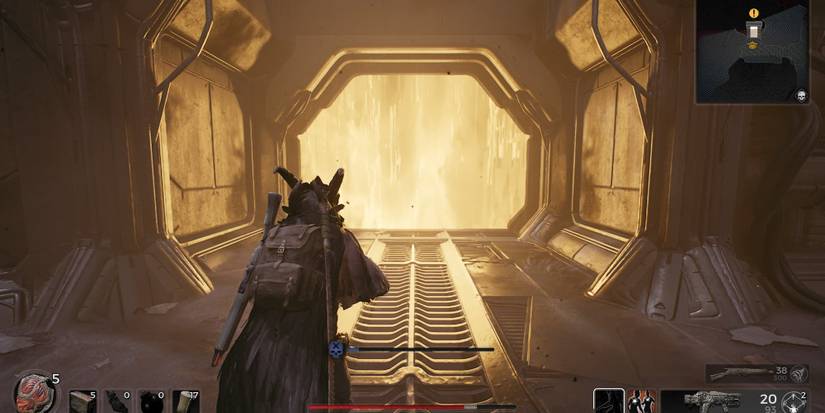 Entering a N'Erudian dungeon in Remnant 2