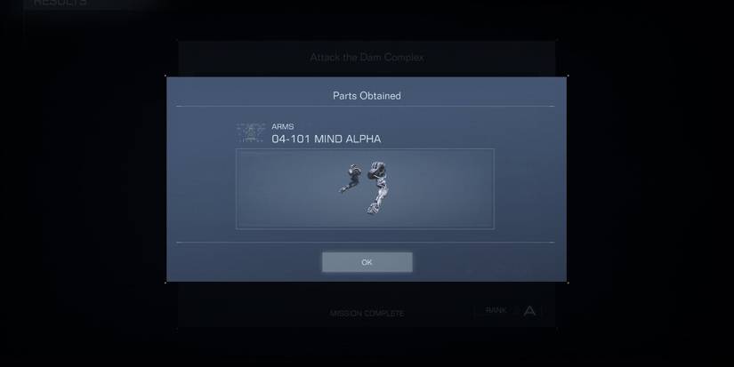 Unlocked mech part via Loghunt in Armored Core 6