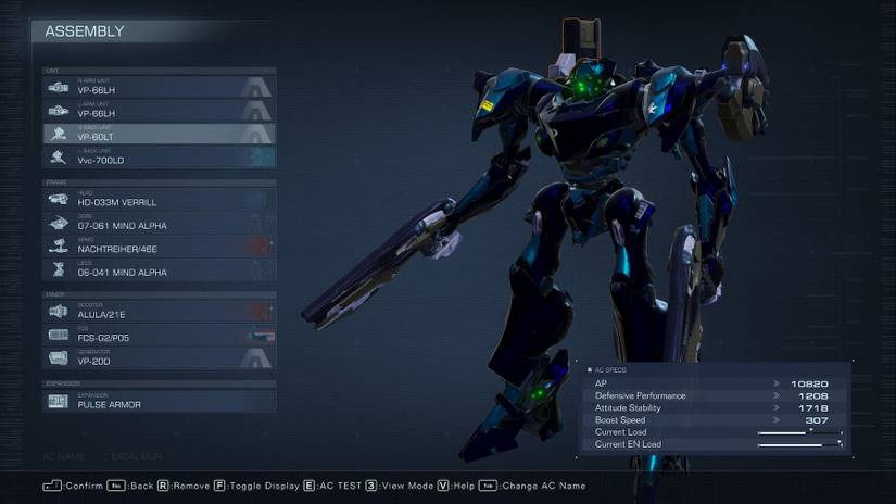 Fast-moving laser weapon build for Armored Core 6