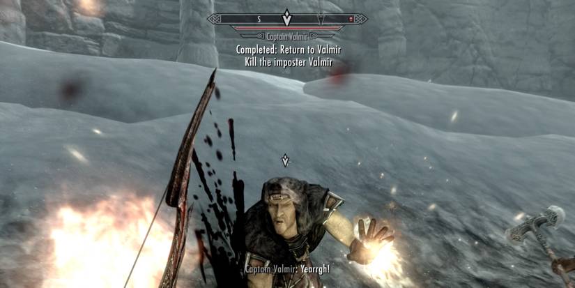 Fighting Valmir in Skyrim