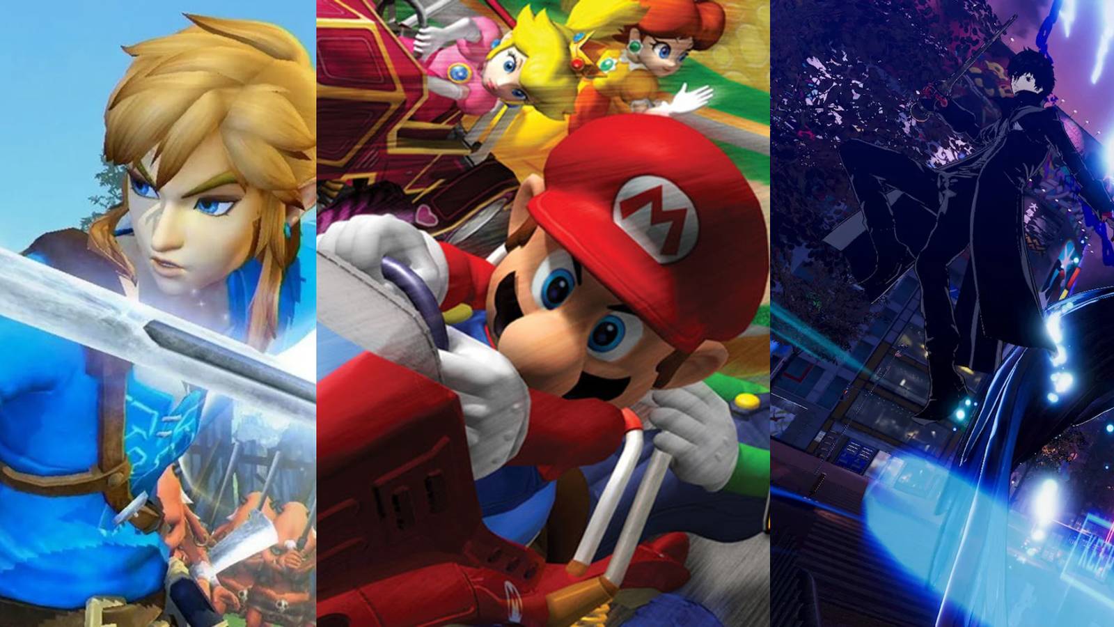 Three examples of spin-off titles in a split image together.