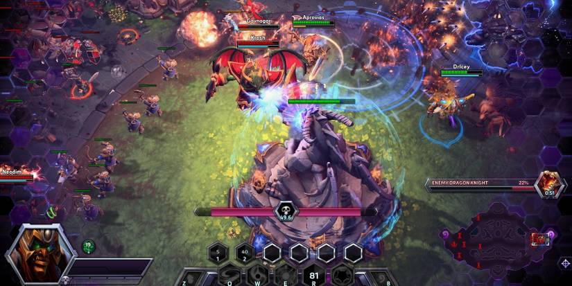 A battle in Heroes of the Storm