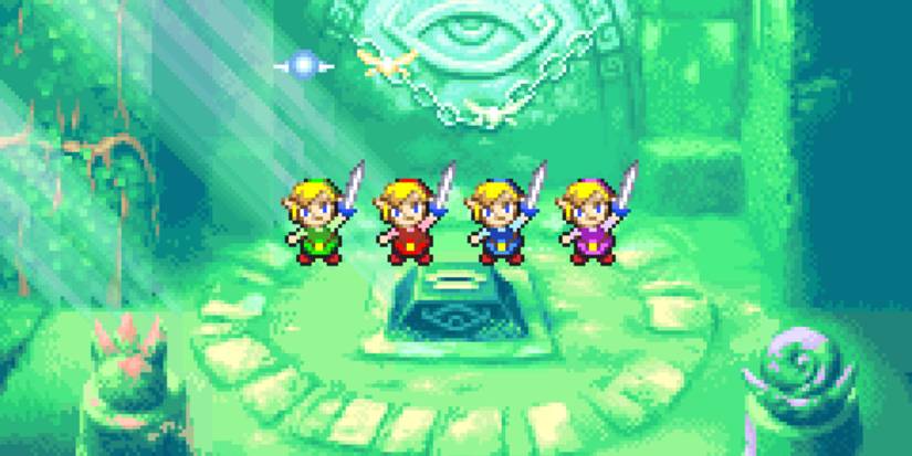 A cutscene featuring characters in The Legend of Zelda-A Link To The Past And Four Swords