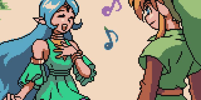 A cutscene featuring characters in The Legend of Zelda-Oracle Of Ages