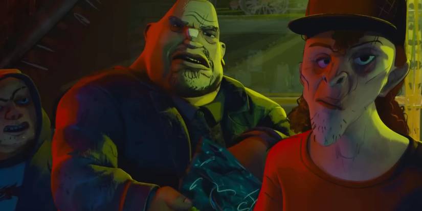 A group of thugs in Teenage Mutant Ninja Turtles Mutant Mayhem