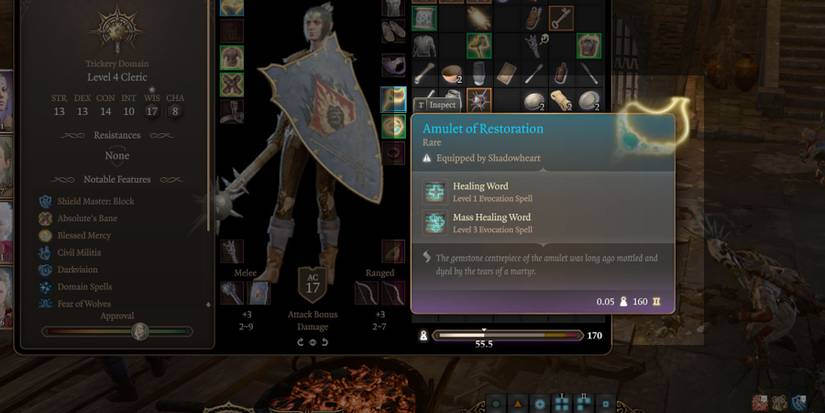 A healing option in Baldur's Gate 3