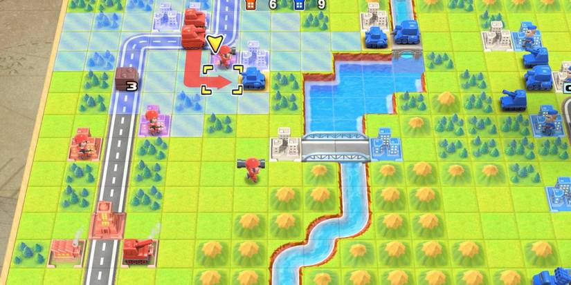 3D soldiers and tank on a 2D playing field in Advance Wars 1+2