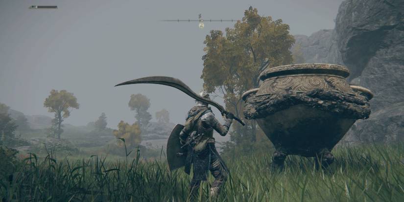 A Tarnished encountering Alexander