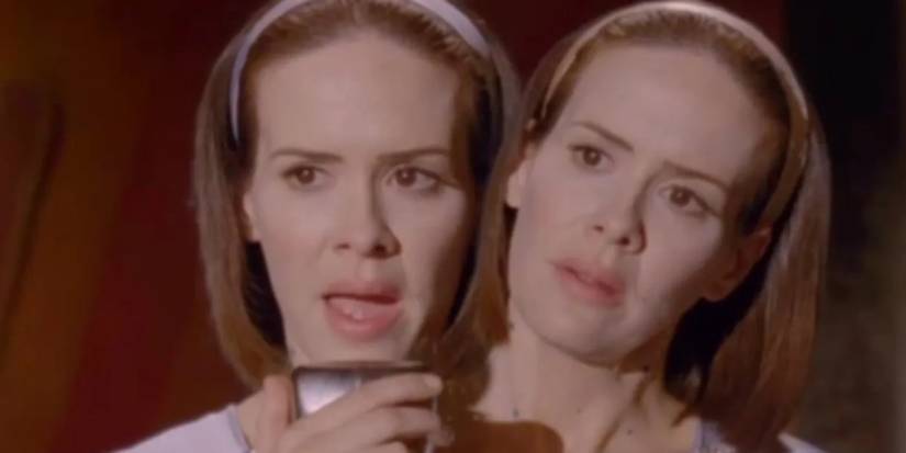 Sarah Paulson as conjoined twins Bette and Dot in American Horror Story season 4