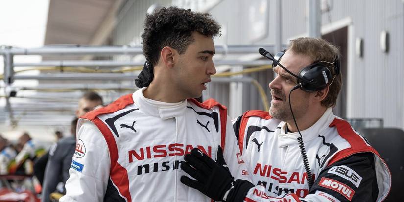 archie madekwe and david harbour in gran turismo Cropped