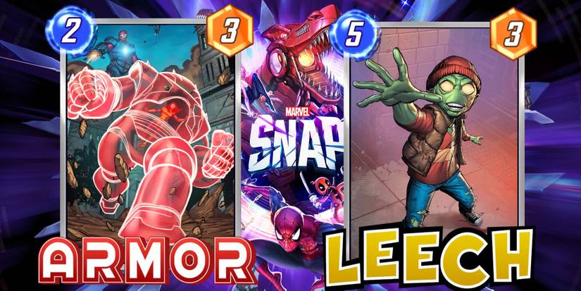 leech and armor's cards in marvel snap