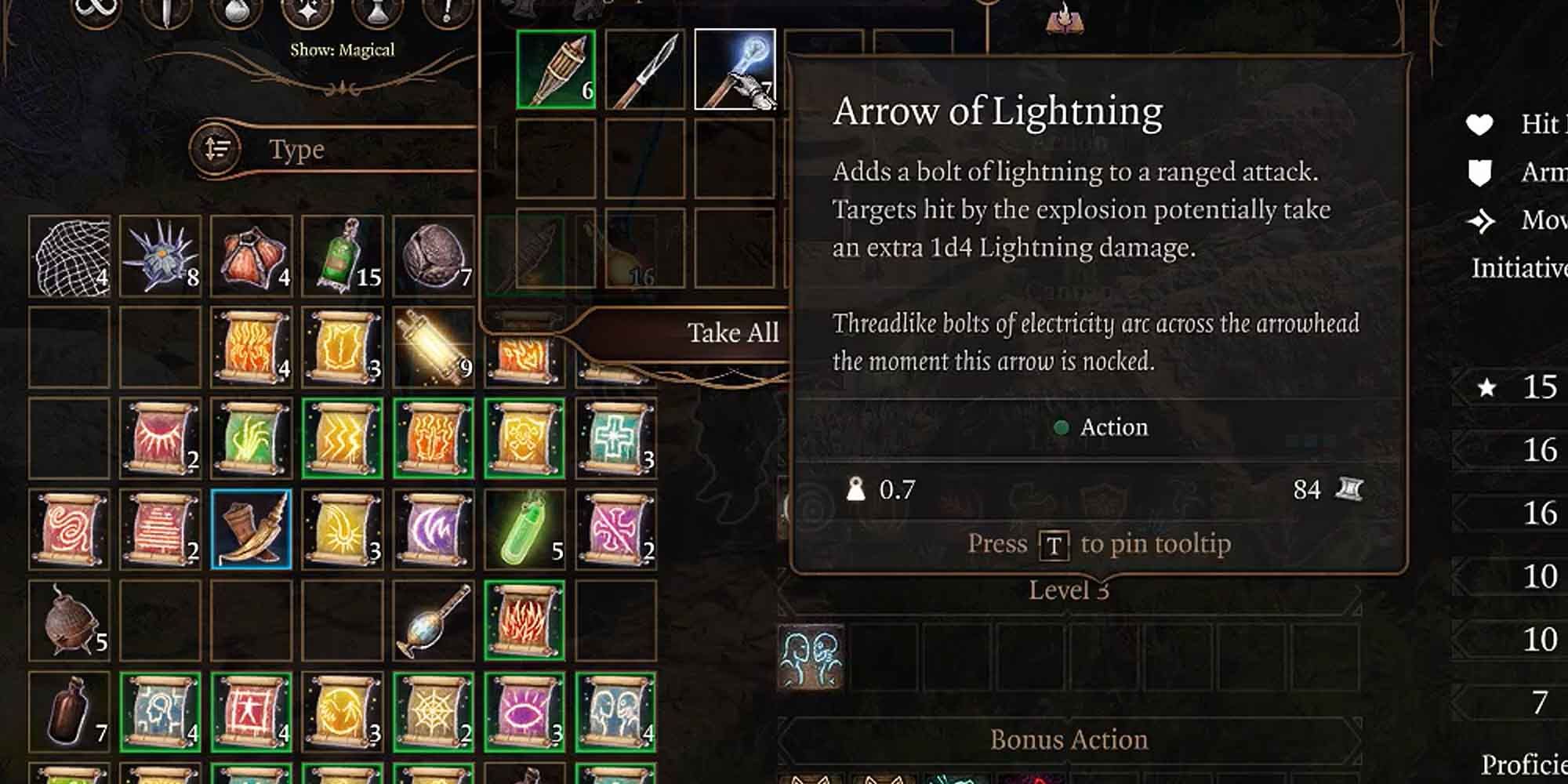 Arrow of Lightning in Baldur's Gate 3