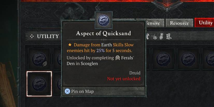 Aspect of Quicksand in Diablo 4