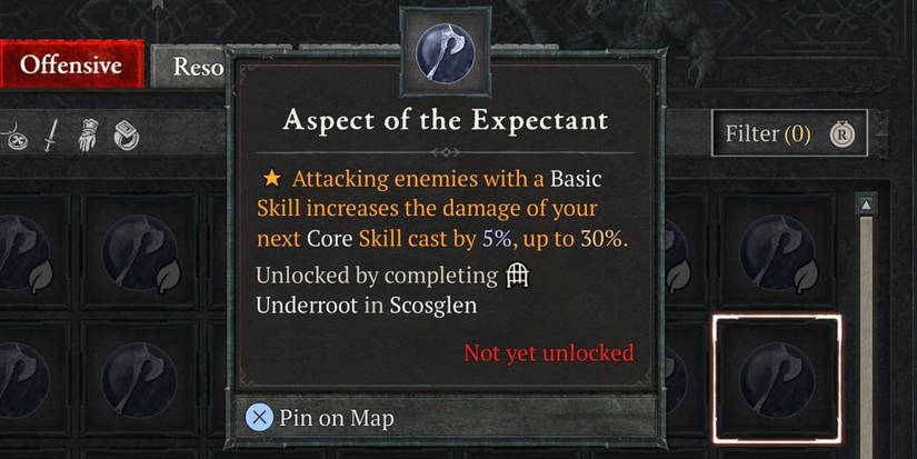 The Aspect Of The Expectant in Diablo 4