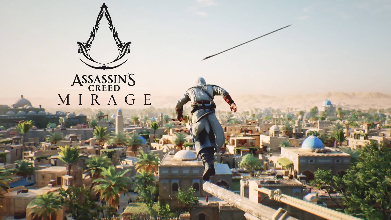 Assassins Creed Mirage gameplay trailer screenshot Basim avoiding arrow pre-jump