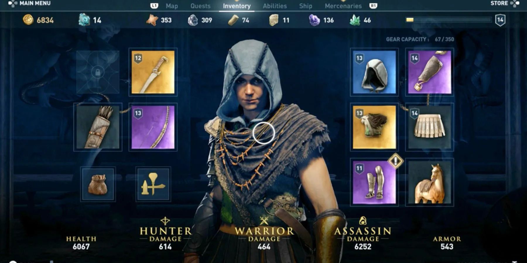 The Loot Screen From Assassin's Creed Odyssey