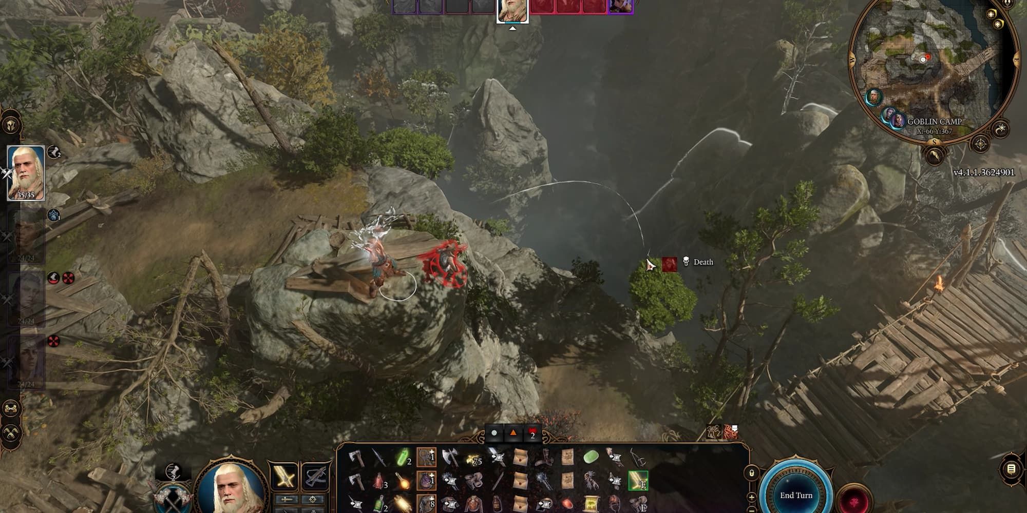 Throwing a goblin off a cliff in Baldur's Gate 3