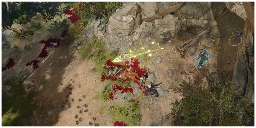 Baldur's Gate 3, Gale Casts Melf's Acid Arrow On Gnoll