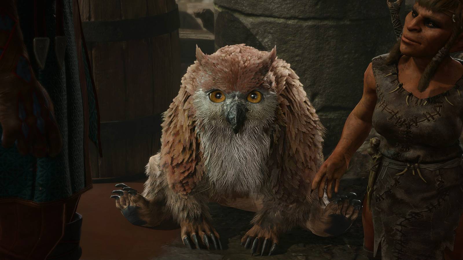 Baldur's Gate 3 Owlbear cub in Act 1 Goblin camp screenshot