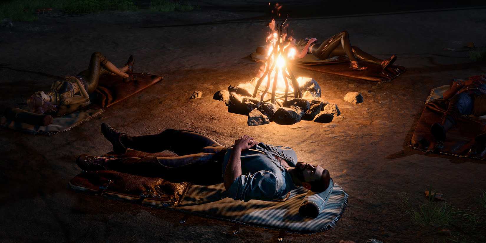 Baldur's Gate 3 party sleeping during Long Rest cutscene