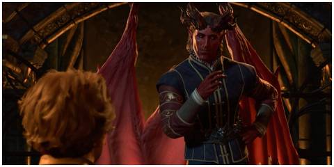 Raphael as a devil in Baldur's Gate 3