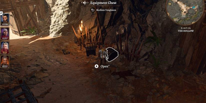 Baldur's Gate 3 recovering items from the equipment chest