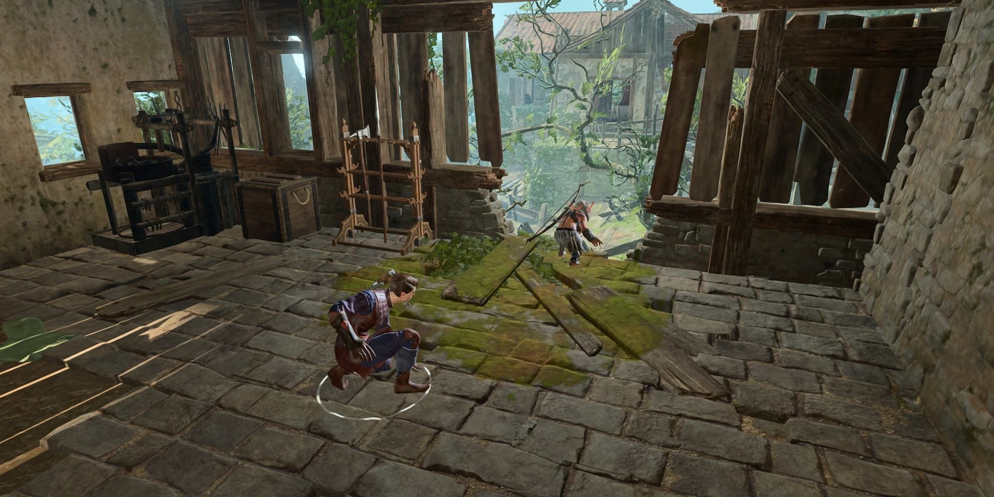Sneaking up on a goblin in Baldur's Gate 3