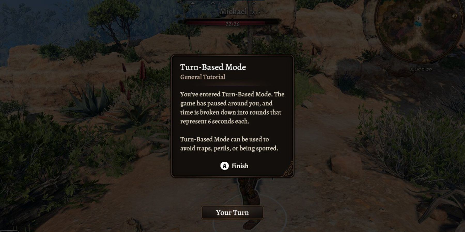 Baldur's Gate 3 switching to turn-based mode