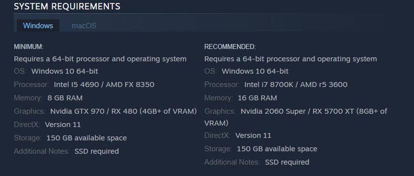 Baldur's Gate 3 System Requirements