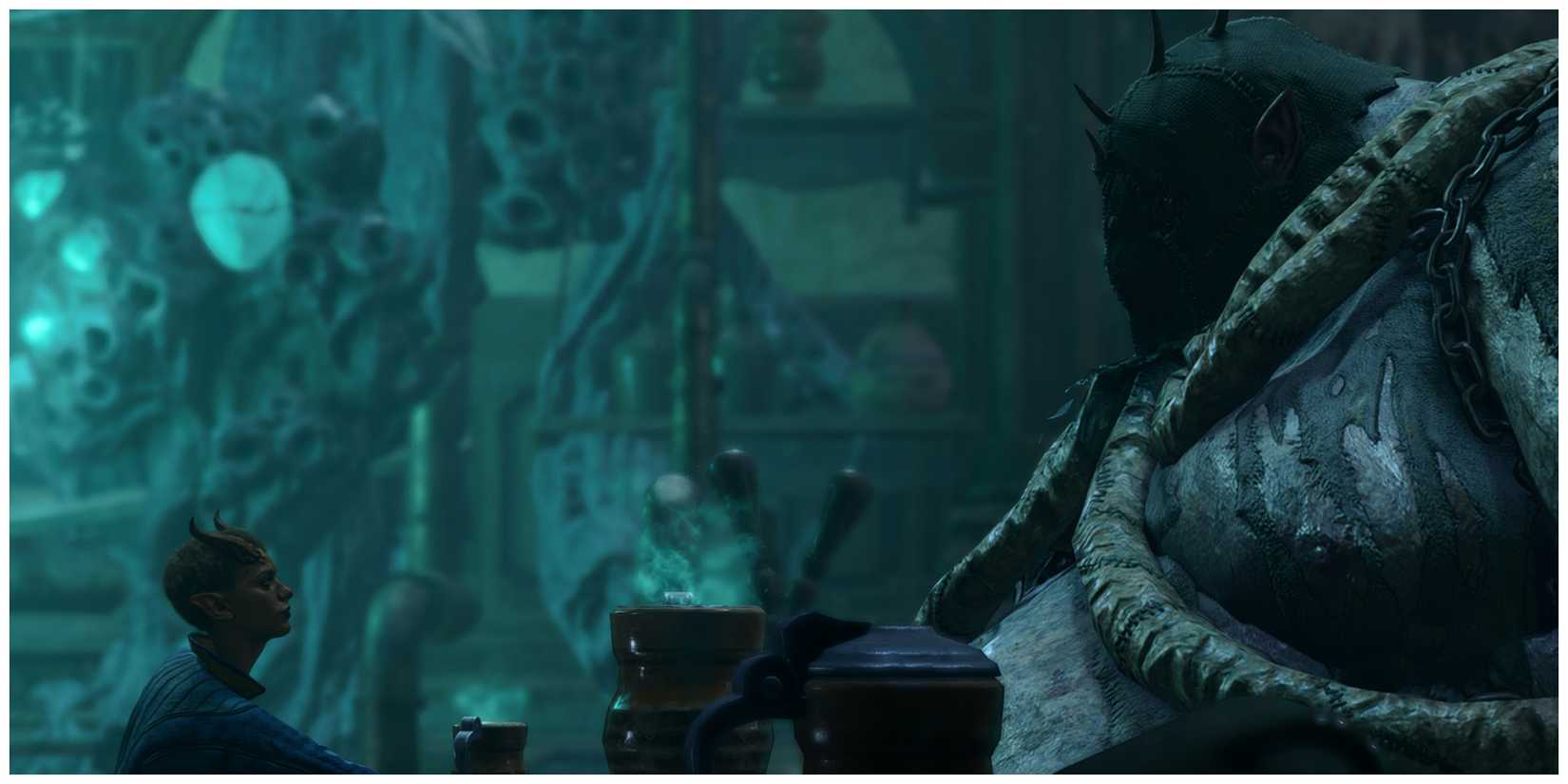 Baldur's Gate 3, Thisobald Thorm Drinking With Player Character