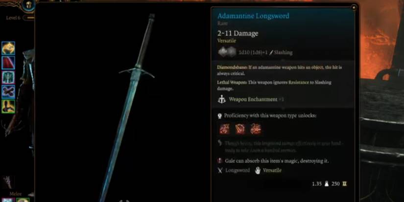 Baldur's Gate 3 Adamantine Longsword