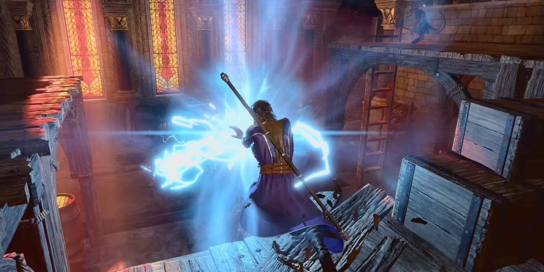 Baldur's Gate 3 Gale casting Lightning Bolt
